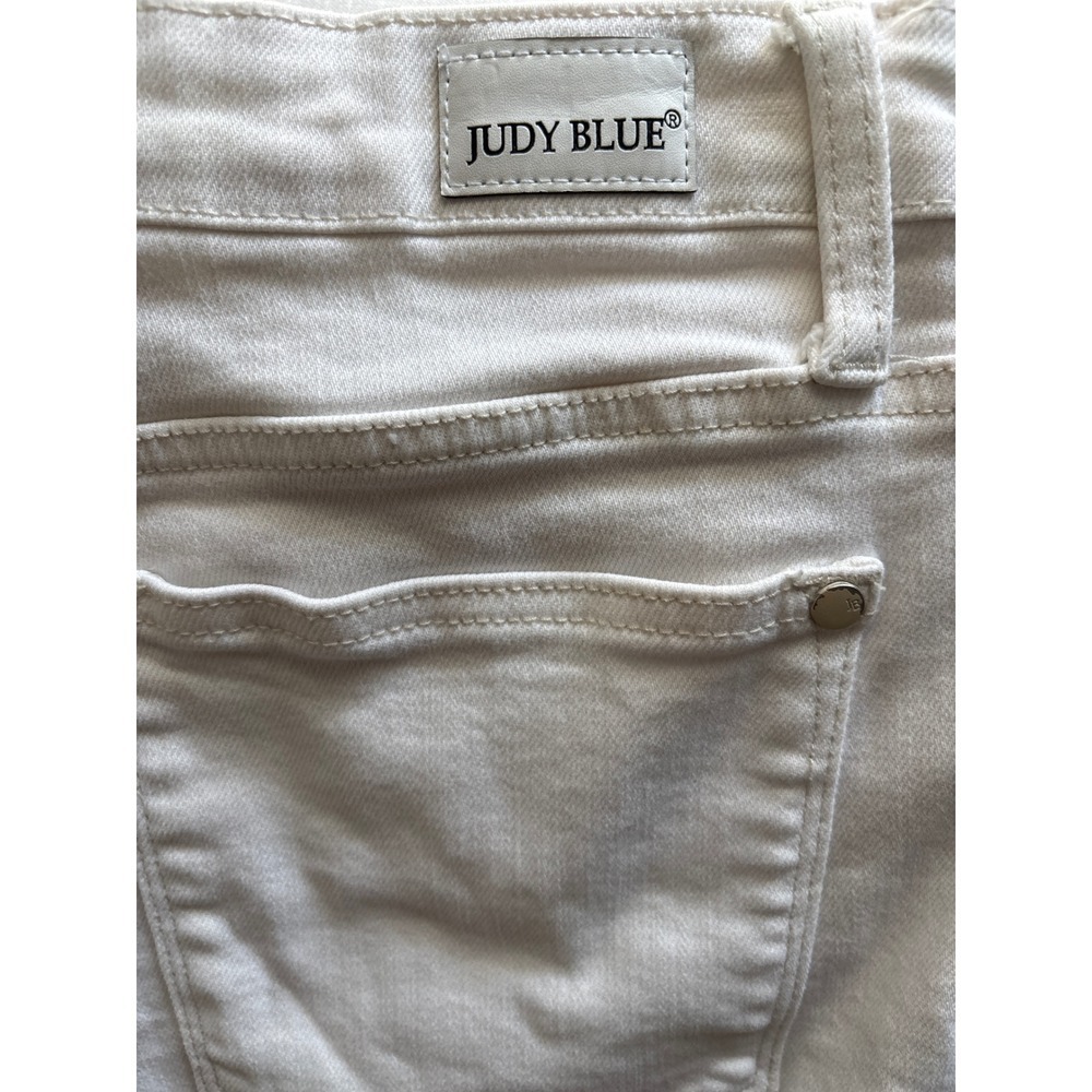 Judy Blue White Wide Leg Crop Jeans – Size 30 - Picture 10 of 10